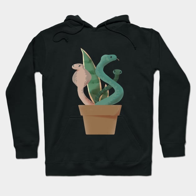 Snake Plant Pun Hoodie by yellowpomelo